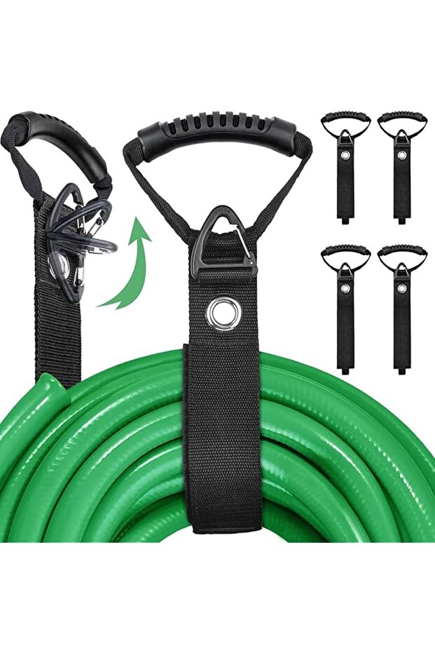 Heavy Duty Storage Straps for Cables, Hoses, and Ropes, 3-in-1 Multifunction Cord Organizer with Padded Handle, 4-Piece Set (2x 28'', 2x 22'')