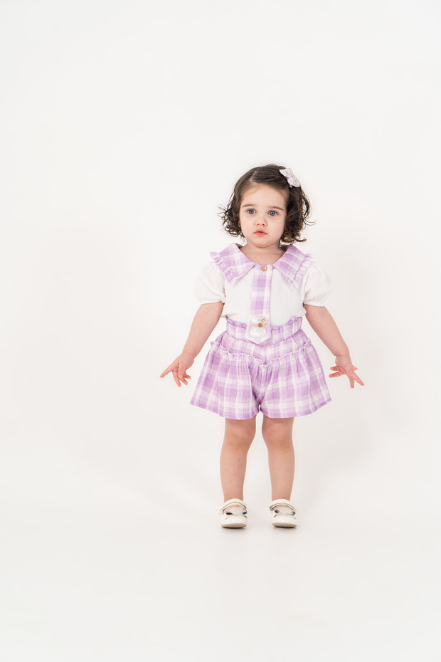 Baby Girl Summer Patterned Muslin Set