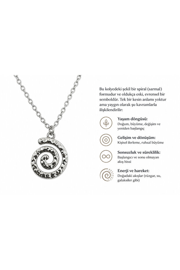 Spiral Form Minimal Necklace | Spiral End Design Chain Necklace | Daily Stylish Jewelry