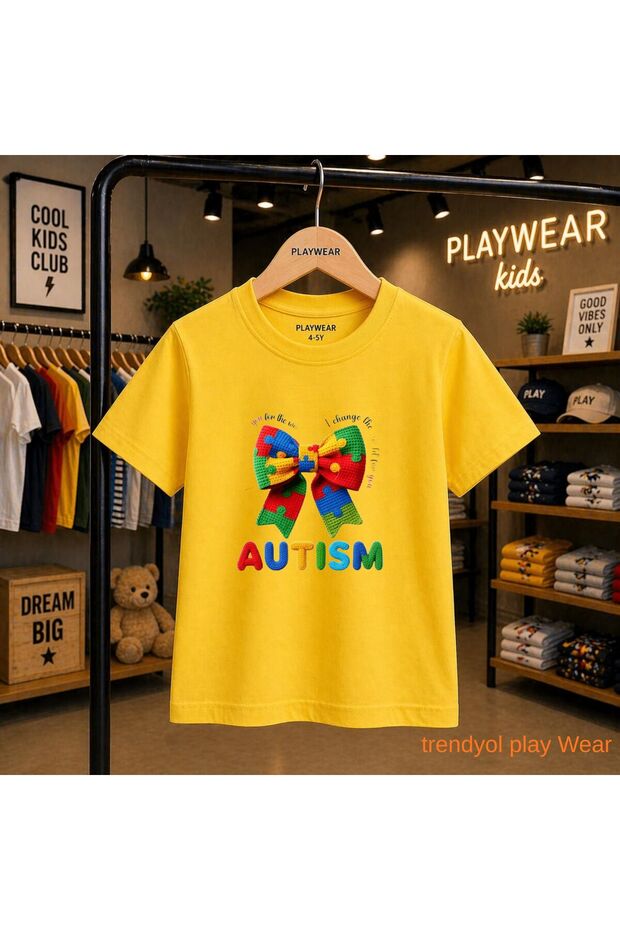 Awareness Ribbon Printed 100% Children's Unisex T-Shirt 5 6 -7 8-9 10 -11 12 Years Old