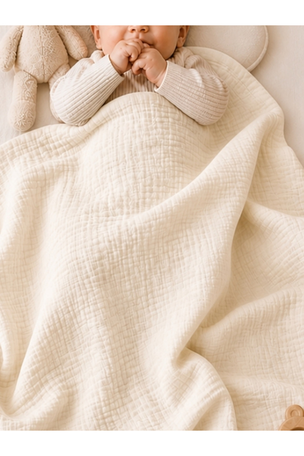 Cotton Muslin Blanket Stroller Cover Gift Multi-Purpose Cover 80X90Cm Color Options