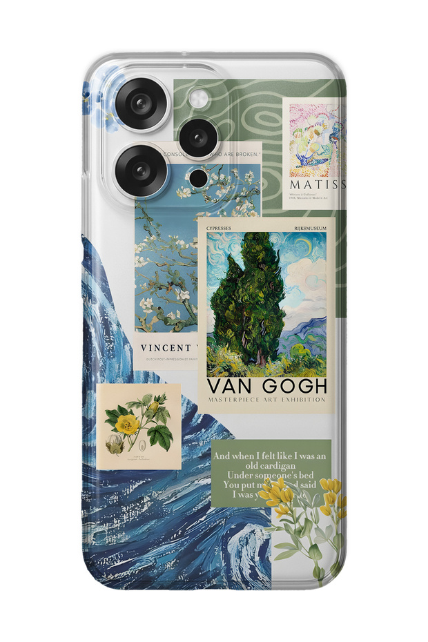Oppo Reno 15 / 15F Compatible Van Gogh Patterned Transparent Phone Case