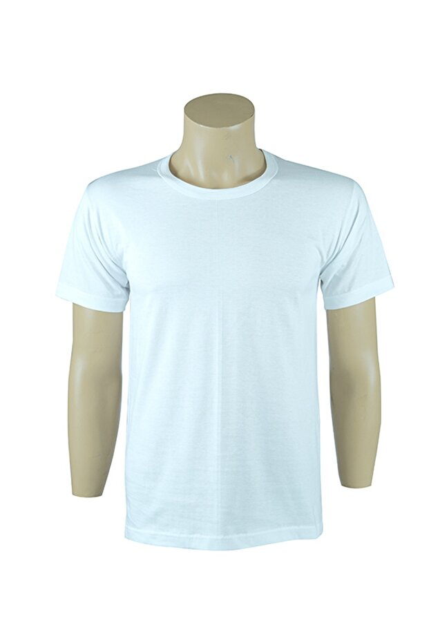 6 Pieces of Large Size Combed Cotton Crew Neck Men's Undershirts (T-Shirts) Made from 100% Cotton.