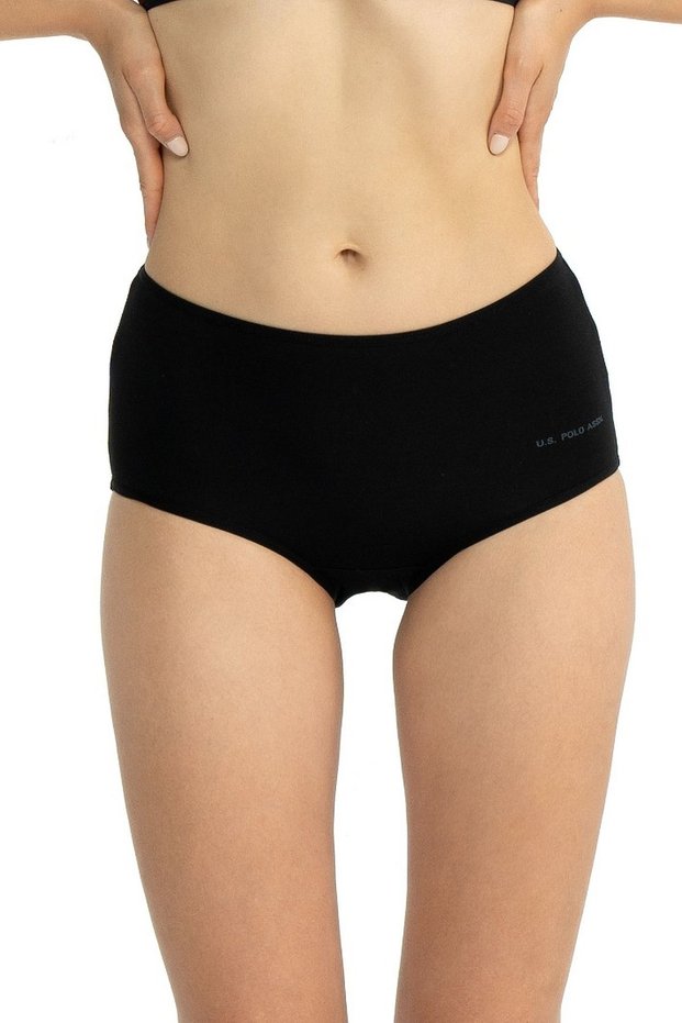 Women's Colorful Cotton 3 Pack High Waist Shorts Panties 67008