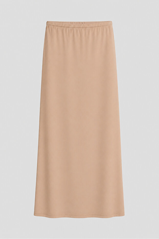 Elastic waist jupon skirt nude