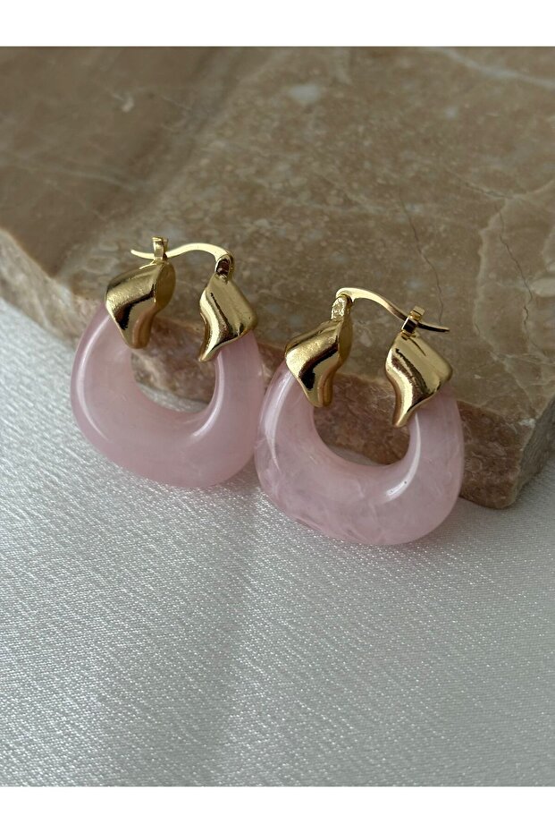 Colorful Resin Curved Hoop Earrings