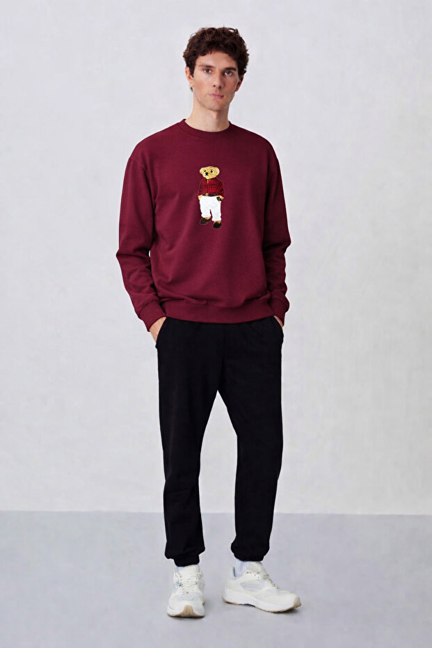 -Erkek Oversize Sweatshirt Modern Design Comfortable Use