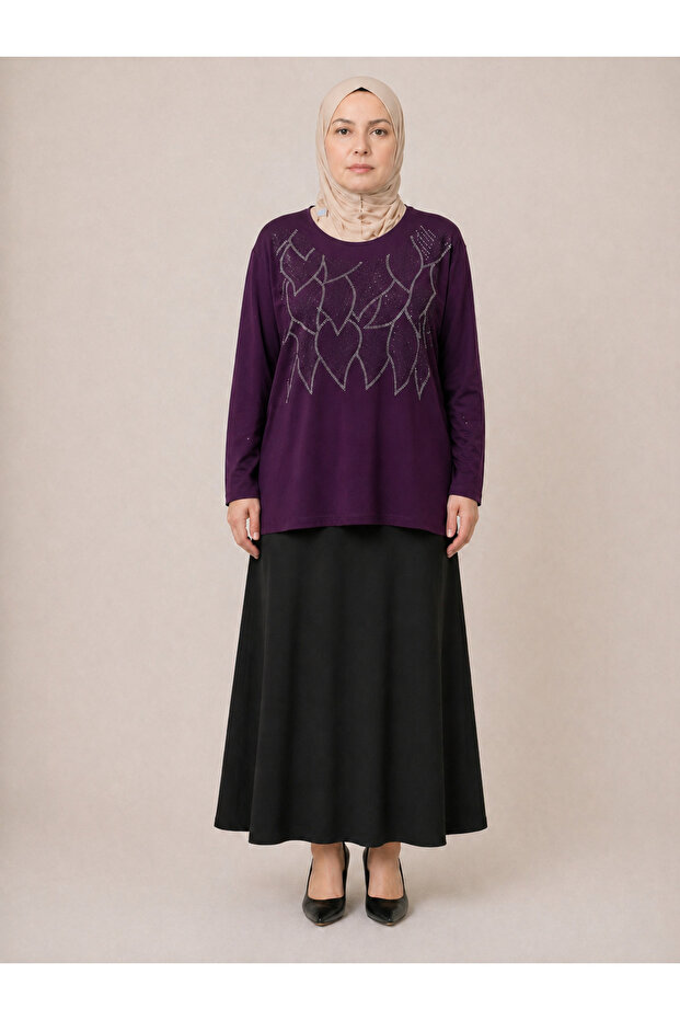 Leaf Stone Embroidered Blouse - 1