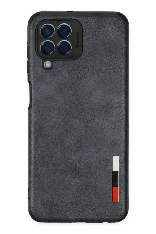 Ilkeshop New Galaxy M33 Case Loop Leather Silicone (01123) - Navy Blue