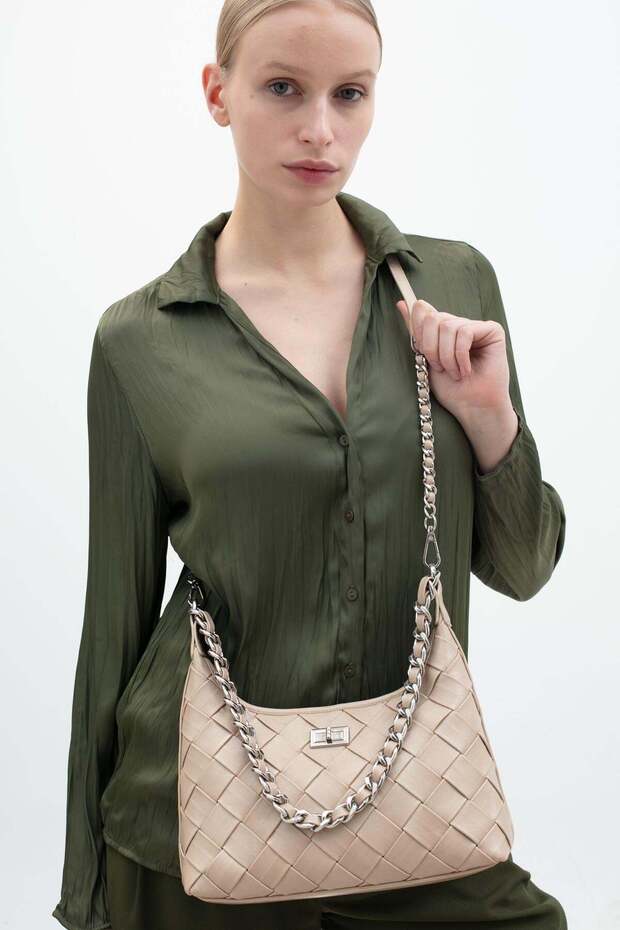 Sç Byn2488 Women's Shoulder Bag Beige