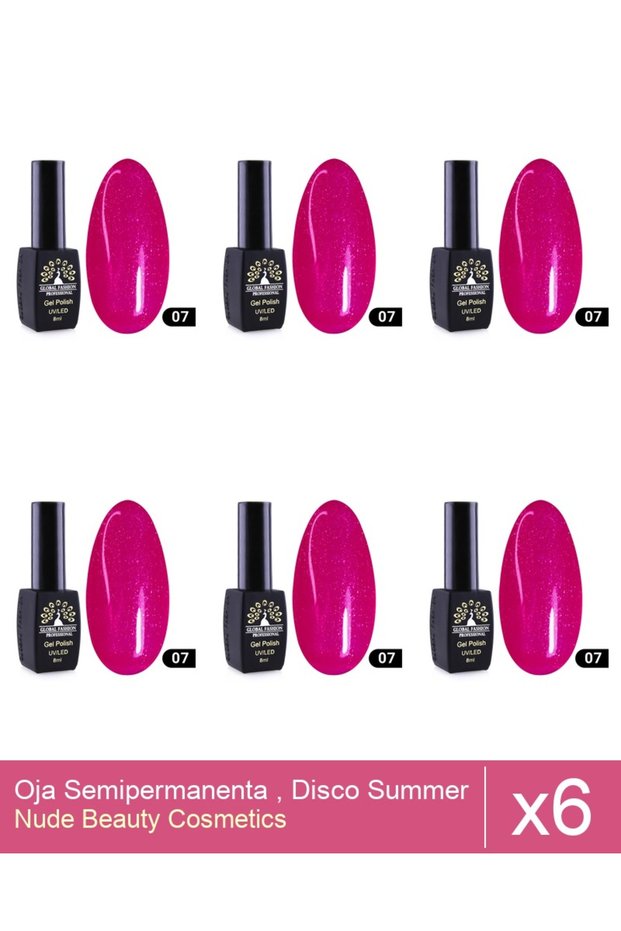 Set 6x Oja Semipermanenta , Disco Summer , 07 , 8 ml