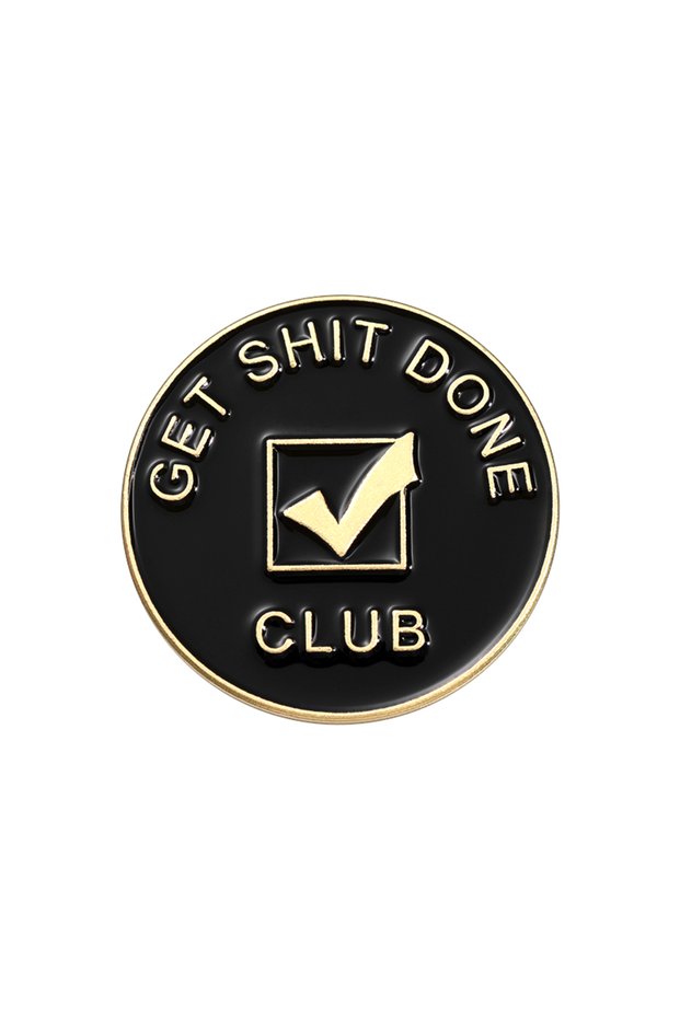 QHXZ2275 Get Shit Done Club Brooch Enamel Pins Custom Motivational Sign Phrases Metal Brooch Backpac