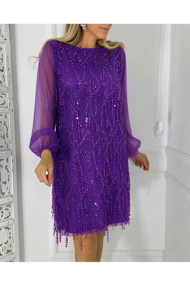 Rochie de seară cu paiete, - 2