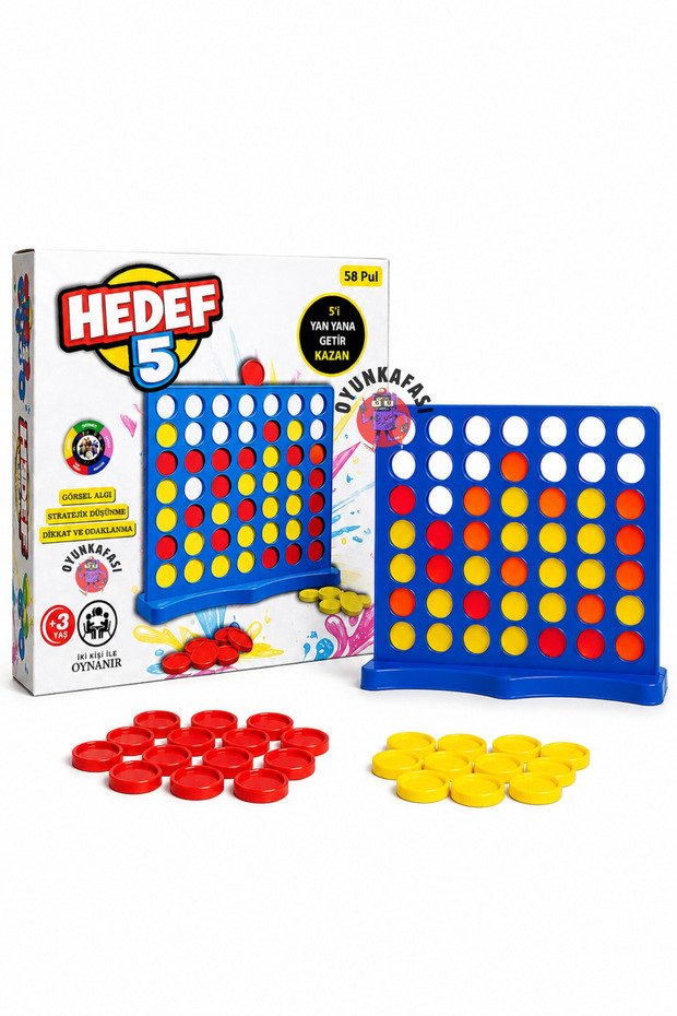 Target 5 Strategy and Intelligence Game 58 Pieces Educational Family Board Game for 2 Players