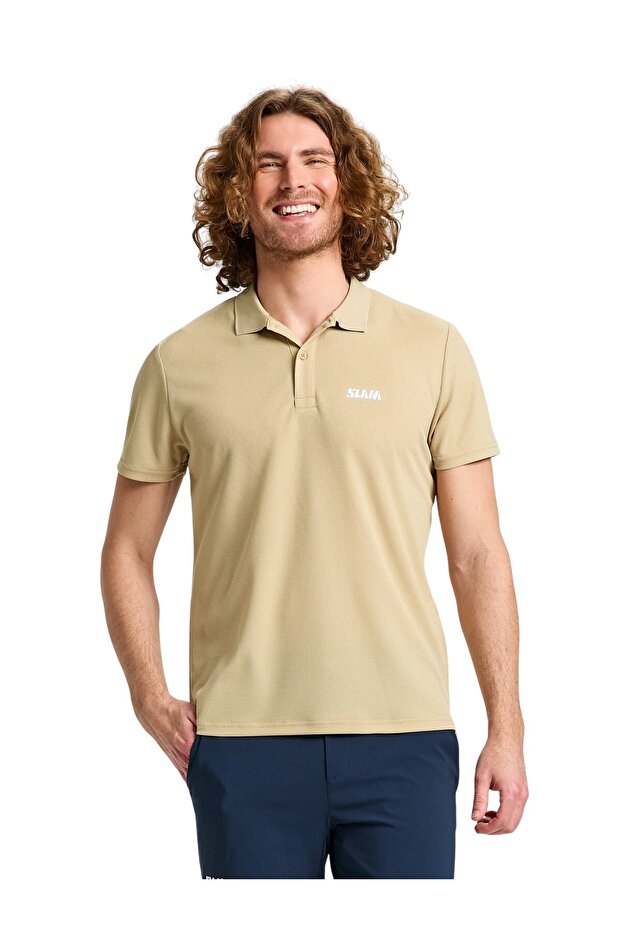 Men's Beige Altura Qd Polo Ss Polo Tshirt A108019S00-W85