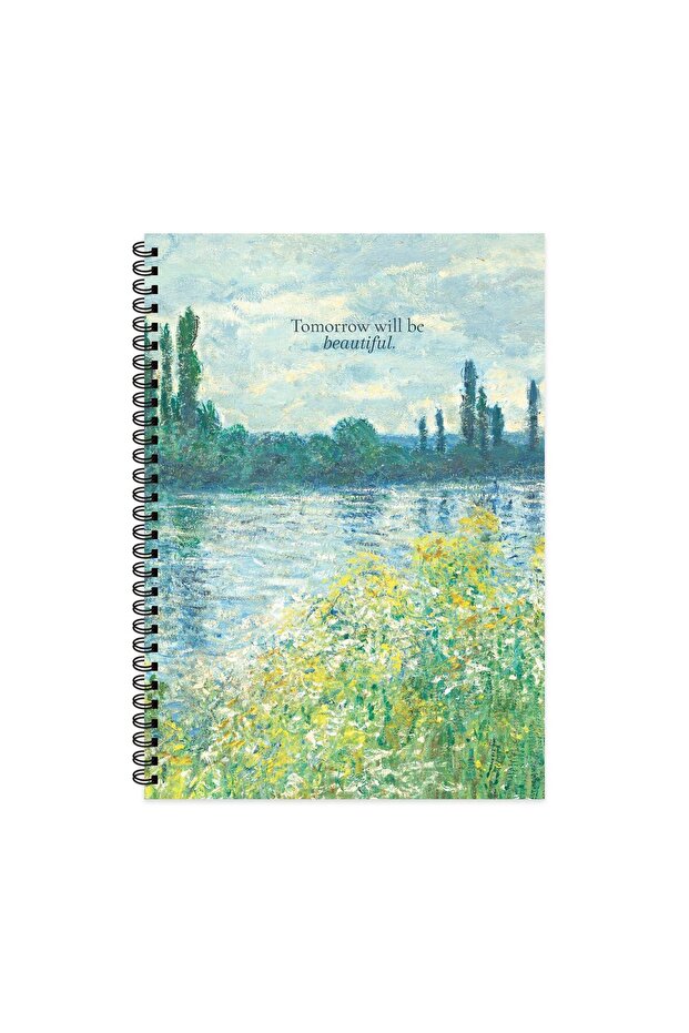 20X28 Spiral Bound Hard Cover Checkered Art Notebook - Tomorrow Will Be Beautiful