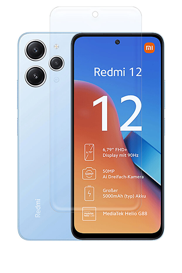 Xiaomi Redmi 12 Compatible Hd Glossy Nano Screen Protector 9H Flexible Shatterproof Protection