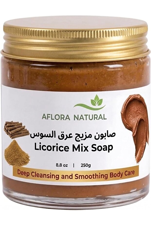 Licorice Mix Soap, 250g, Traditional Skin Clarifying and Brightening Bar, Deep Purifying Herbal Formula