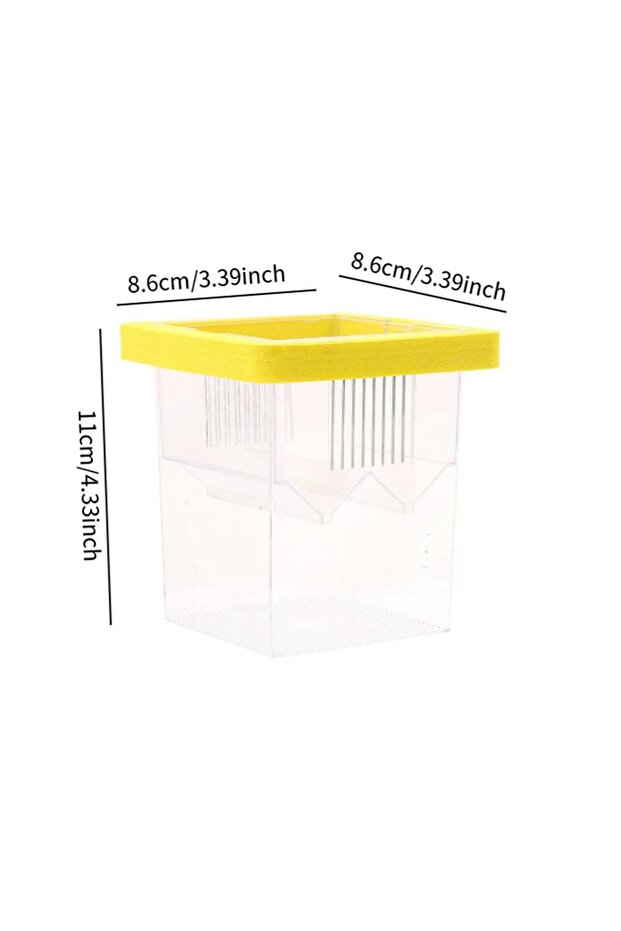 Yellow Aquarium Fish breeding Box Durable Fish tank guppy breeding Isolation Box Clear Hatching Incu