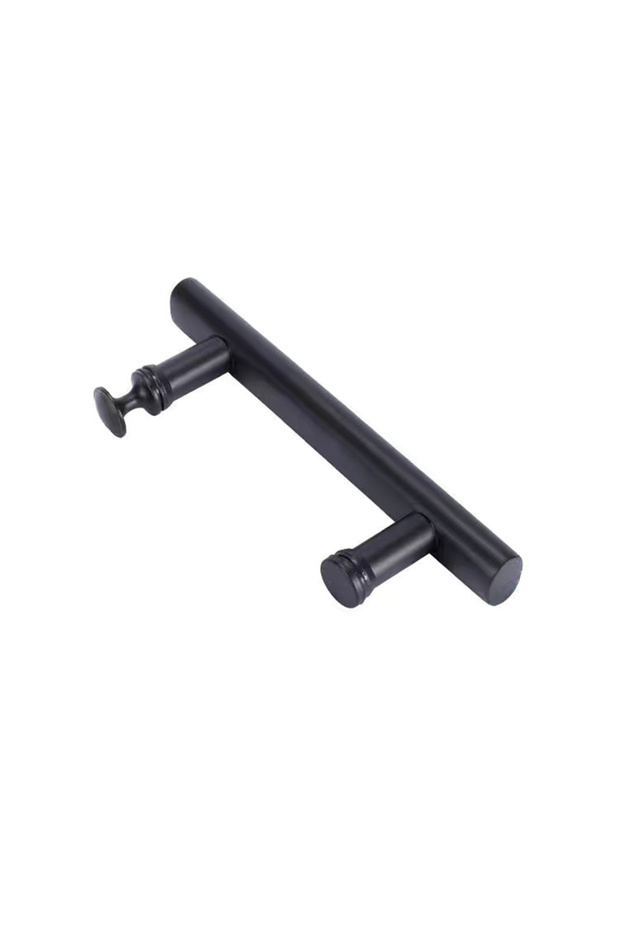 A Knobs Door Handle Bathroom Bathtub Stylish 145mm 5.5mm Bolt Black Flat Part Stainless Steel For S.