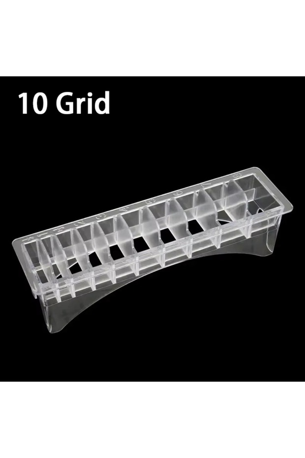 Storage Box Transparent New 10 Grid Limit Comb Storage Box Universal Transparent Hair Clipper Organi