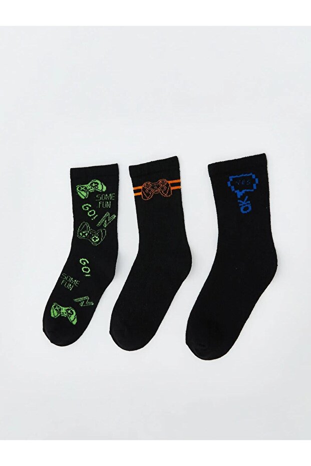 Patterned Boys' Socks 3-Pack (S5)