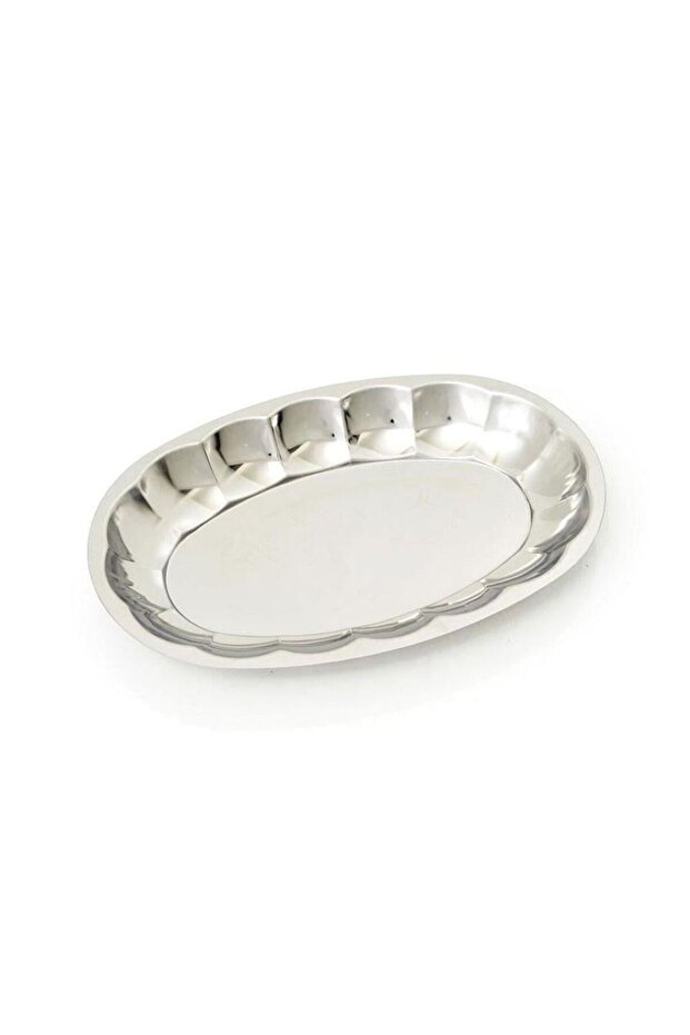 Stainless Steel Sliced Kayak Plate Barbecue Plate Serving Plate Salad Plate No. 3