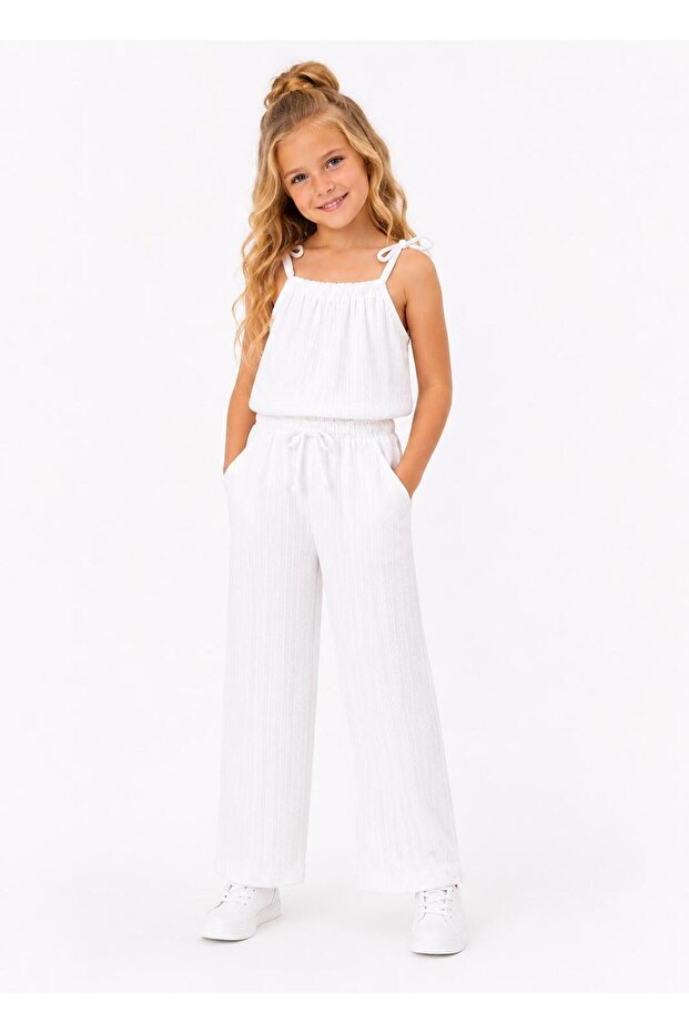 Girl's Fluffy Bubble Textured Strap Set-2594