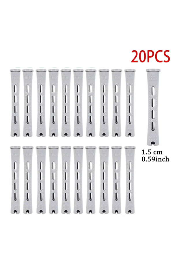 مجموعة أدوات تجعيد الشعر البلاستيكية C-Gray20PCS المكونة من 20 قطعة - أدوات تصفيف الشعر للاستخدام في الصالونات أو المنزل
