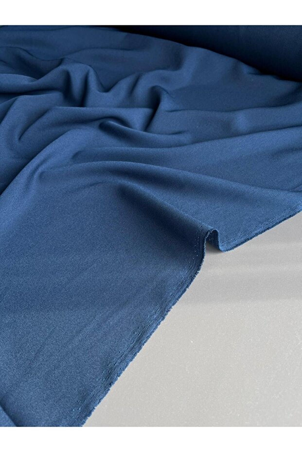 Light Navy Blue Inner Showers Crepe Chiffon Fabric Dress Clothing Fabric