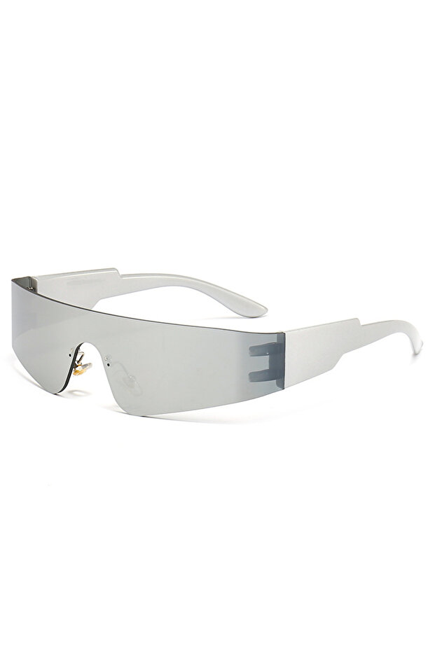 Silver Integrated Couple Y2k Street Photography Concave Shaped Irregular Sunglasses Ins Wind Sunglas