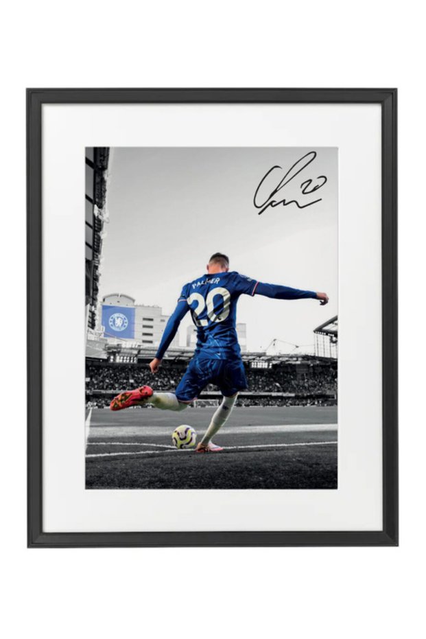 Cole Palmer Chelsea Autographed Framed Poster 50x40cm - Football Memorabilia, Soccer Collectible, Gift for Fans