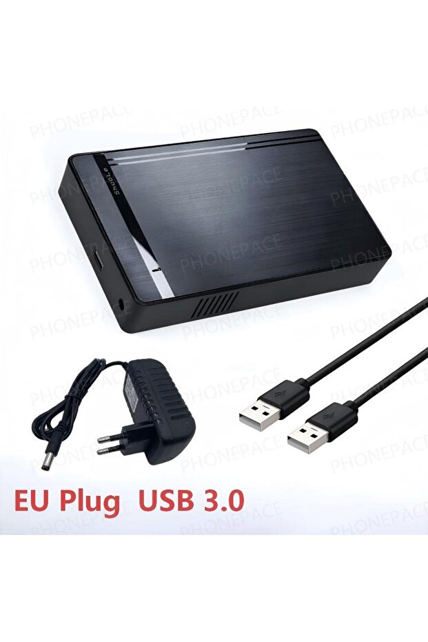 علبة قرص صلب خارجي من نوع EU 2.5 بوصة و 3.5 بوصة SATA إلى USB 3.0 بدون أدوات، مناسبة لأجهزة الكمبيوتر المحمولة وأجهزة الكمبيوتر المكتبية.