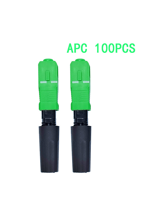 موصل ألياف بصرية سريع التركيب APC 100 قطعة B SC FTTH، موصل UPC APC عالي الدقة للتجميع الميداني