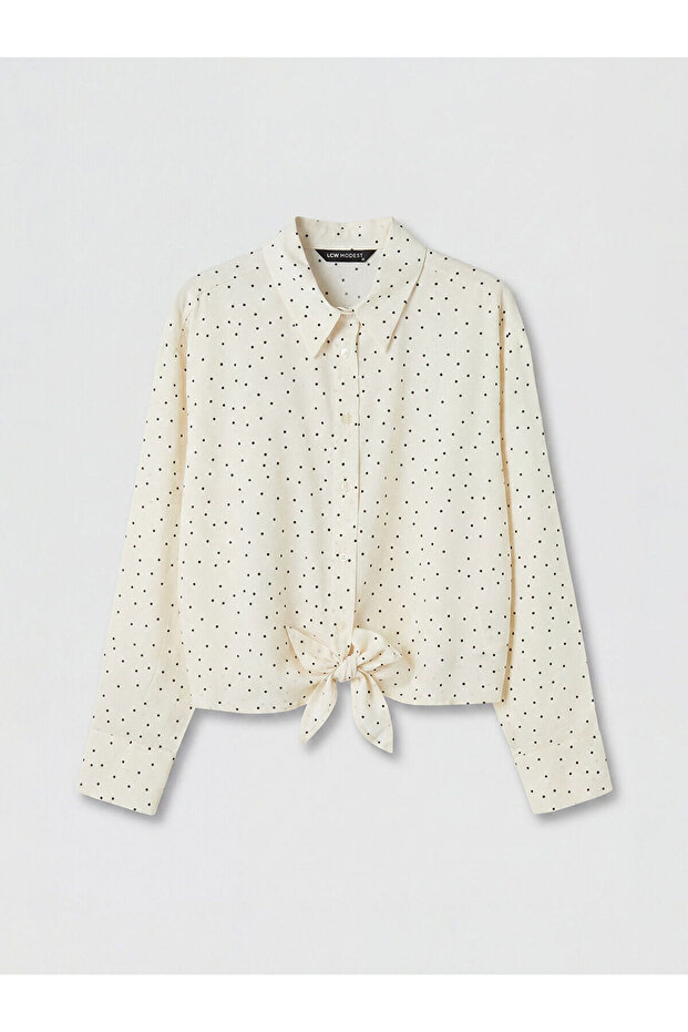 Nevavm Polka Dot Voile Women's Shirt with a Difference