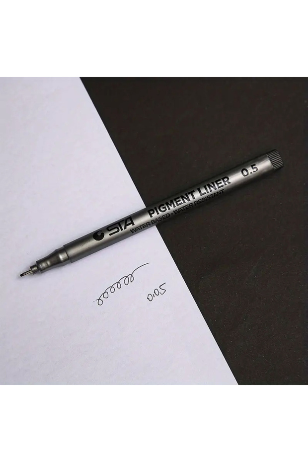 0.05 1pc Pigment Liner Pigma Micron Ink Marker Pen 0.05 0.1 0.2 0.3 0.4 0.5 0.6 Different Tip Black