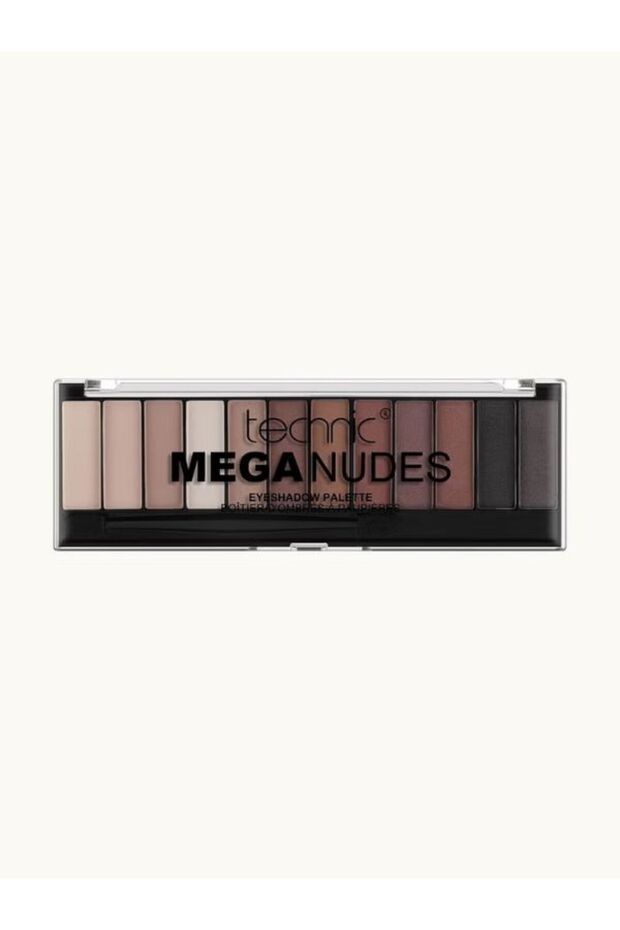 Mega Nudes Eyeshadows | 12-Shade High-Pigment Palette | Versatile Natural & Nude Tones