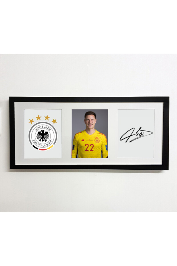 Marc-Andre Ter Stegen Germany FIFA World Cup Autographed Poster with Frame 50x23cm