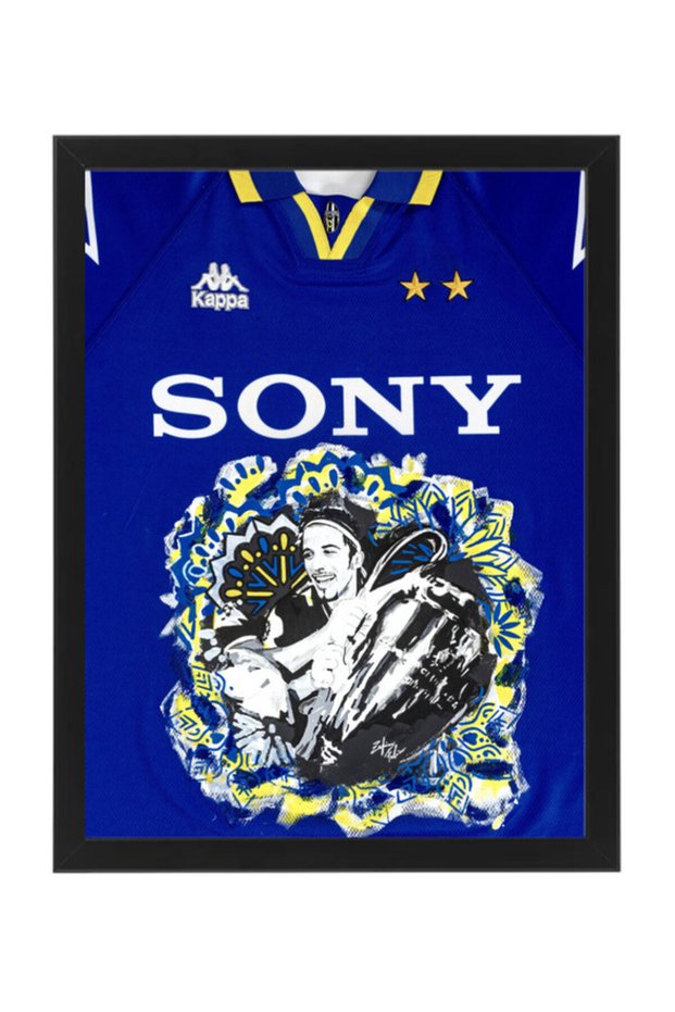 Alessandro Del Piero Juventus Jersey Art Poster with Frame 30x40cm