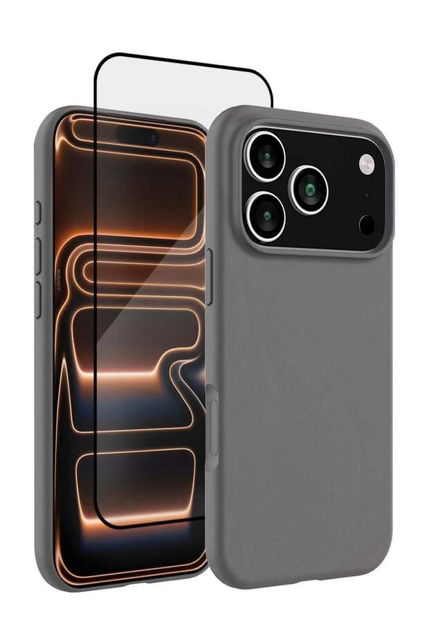 2 Packs Silicone Protective Phone Case for iPhone 17 Pro Max - Dark Grey
