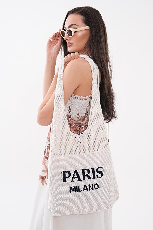 Women's Knitted Pattern Knitwear Knitted Bag 60051 -