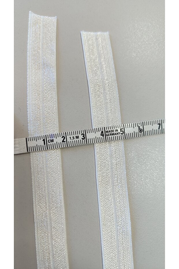 Foldable Elastic Band - Ecru Shiny Width 1.5cm Laundry Elastic 5 Meters