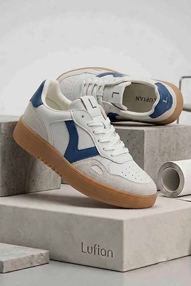 Navy Blue Leather Sneaker - Stylish and Comfortable Casual Shoes