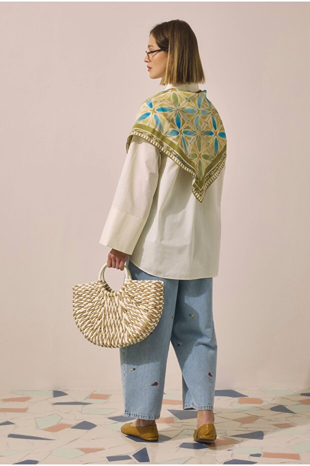 Wicker Basket Bag Camel - 4