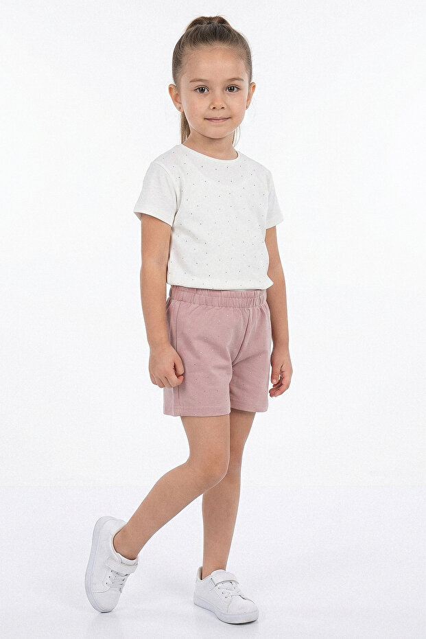 Stone Printed Girls' Two-Piece Set - 26Y 5266