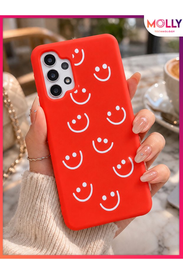 حافظة سيليكون بنمط Red Happy Disorder لهاتف سامسونج جالاكسي A32