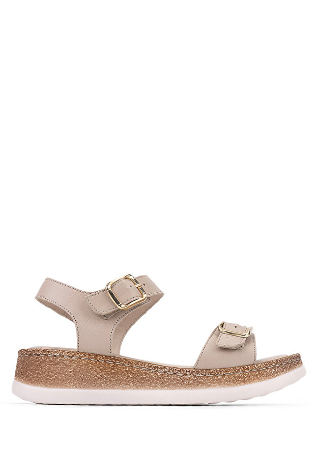 Women's Beige Comfort Sandals