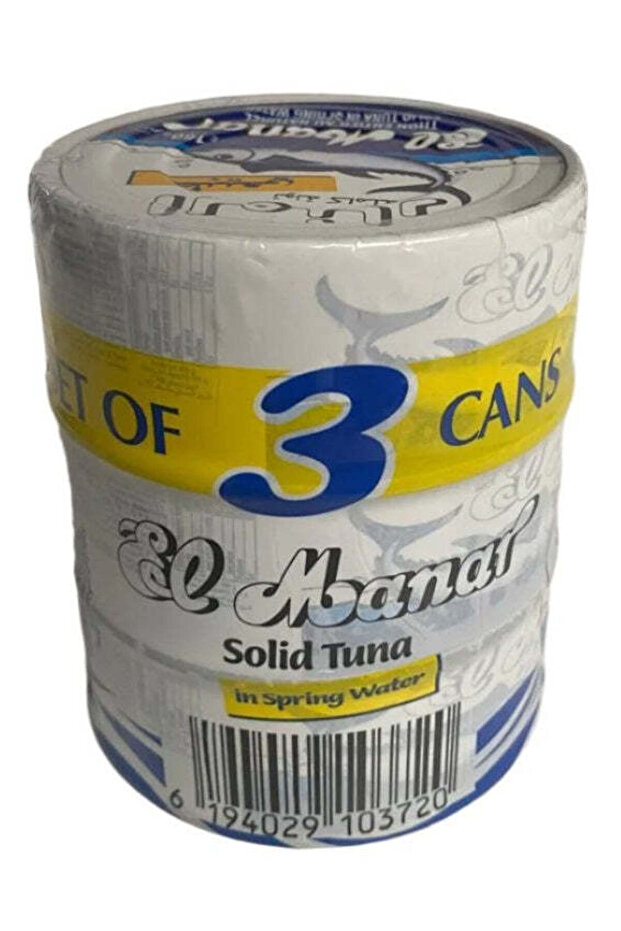 Solid tuna in spring water 160 g Each (Pack of 3)