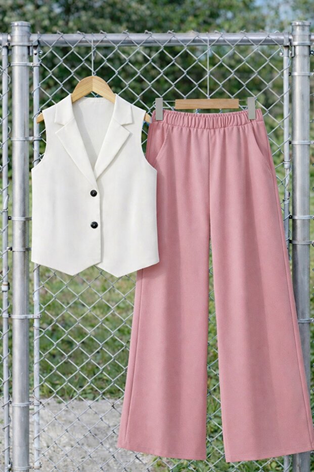 Girl's 2-Piece Combination Woven Summer Sports Set