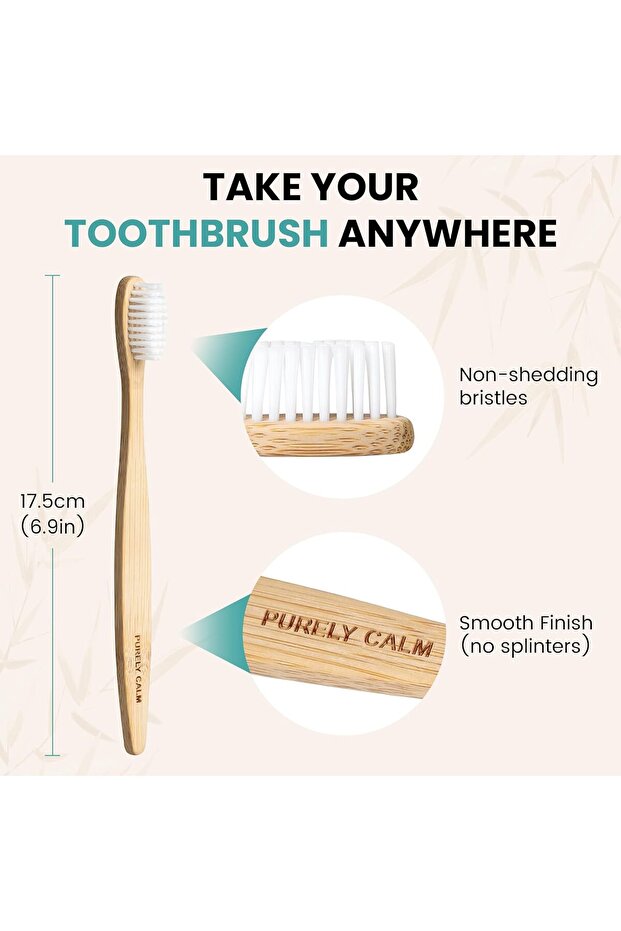 Bamboo Toothbrushes Set – 10-Pack - 4